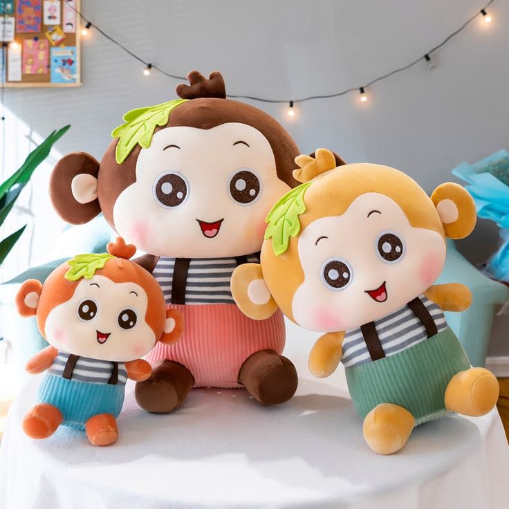 3 con khỉ gấu bông