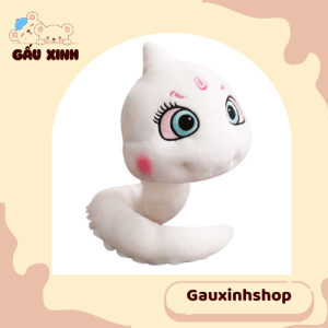 gấu bông hình con rắn màu trắng