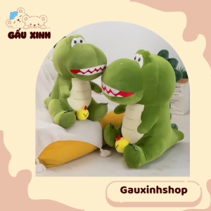 thú bông khủng long ôm gà con