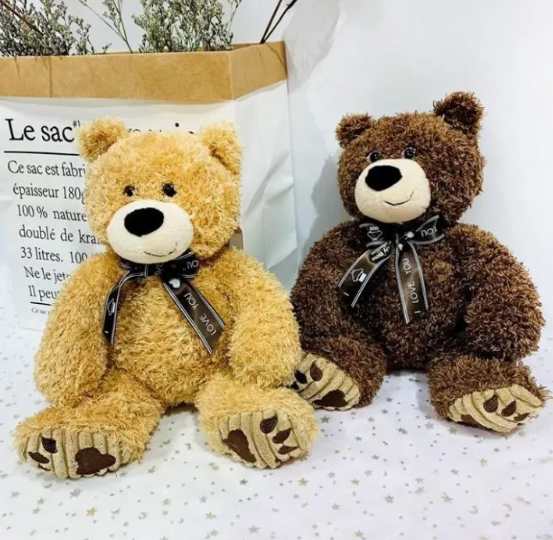 Gấu Bông Teddy Lông Xù Cột Nơ Cực Yêu - Ảnh 3