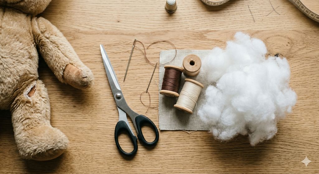 Dụng cụ Kim chỉ và kéo may vá cơ bản.