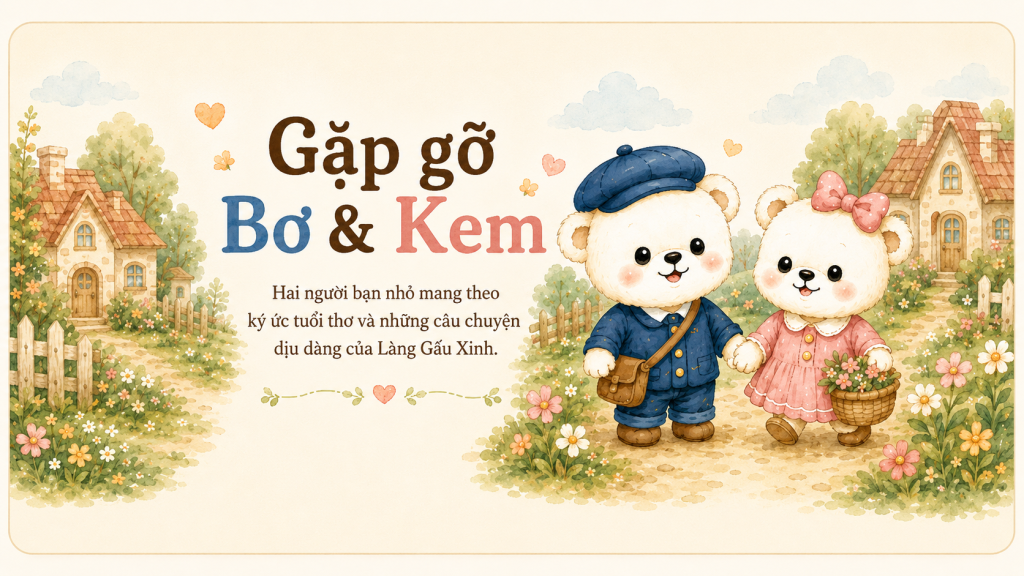 banner gấu xinh